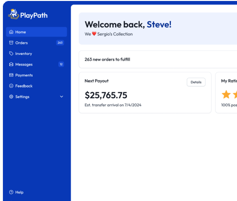 PlayPath Seller Dashboard